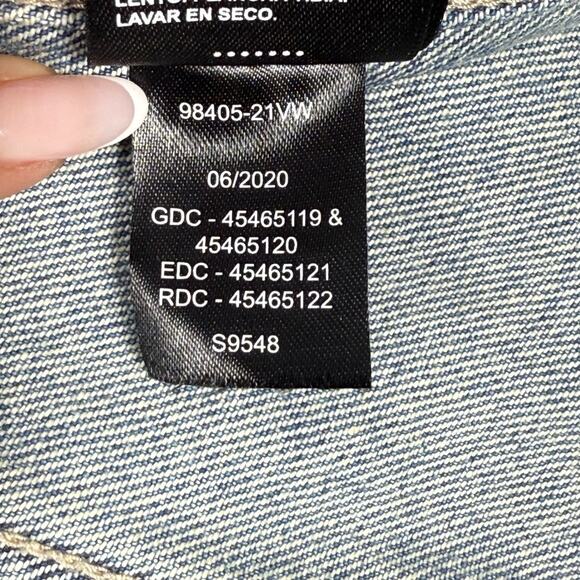 Harley Davidson Motor Clothes Denim Jacket Women's Large Blue Embroidered Patch - Picture 9 of 11